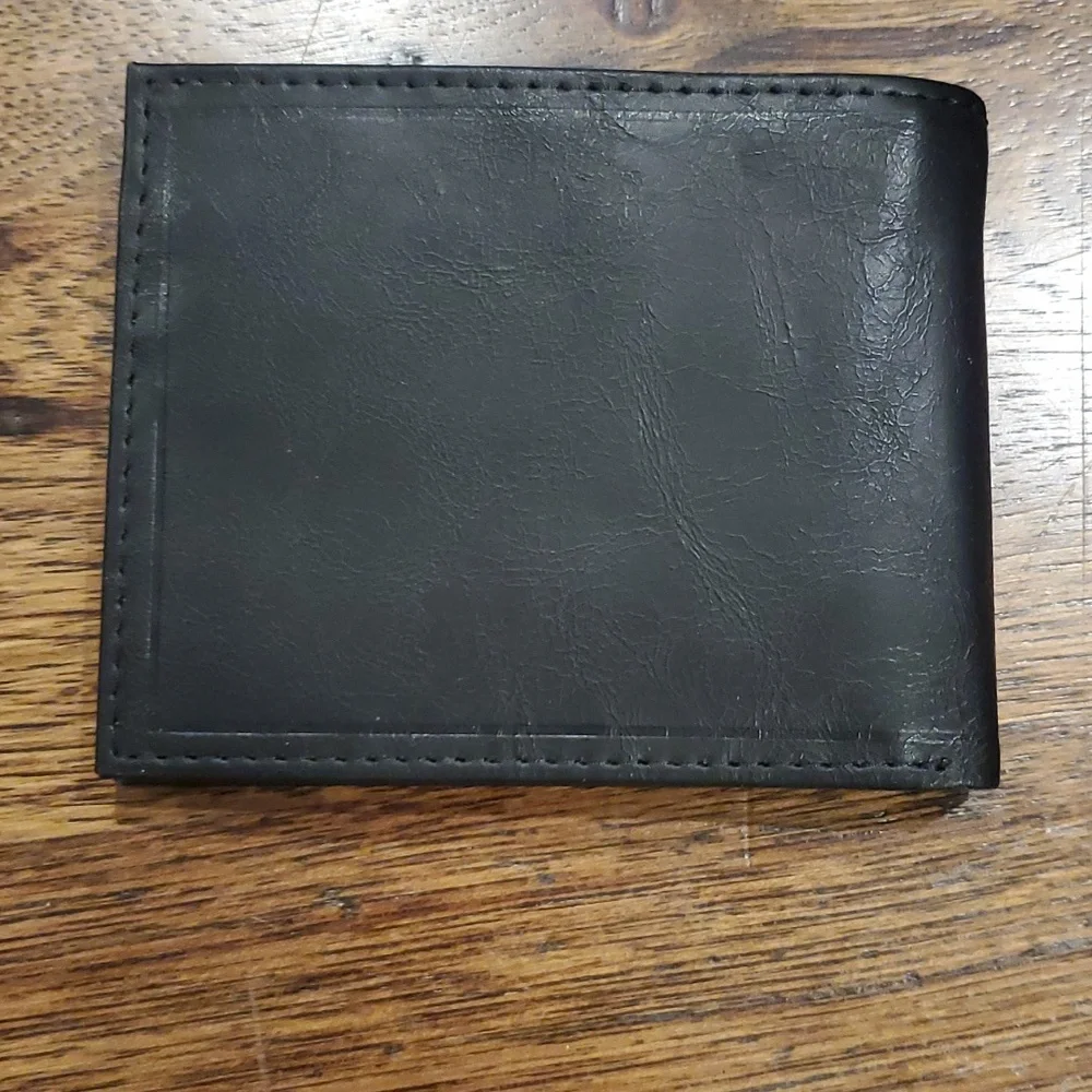 Mens Dockers black embossed bifold wallet